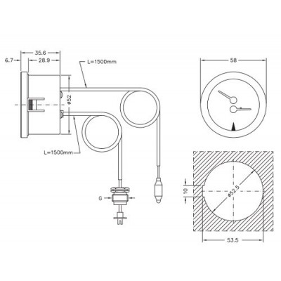 Capillary thermomanometer Cewal, Thermoplastic case - Produtos para comparar