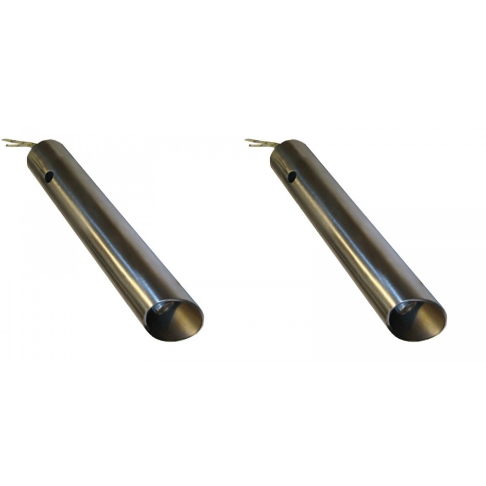 Resistência com tubo de canalização de ar para queimador de pellets Ferroli, Anselmo Cola e outros, comprimento total 130mm, 350W - x2