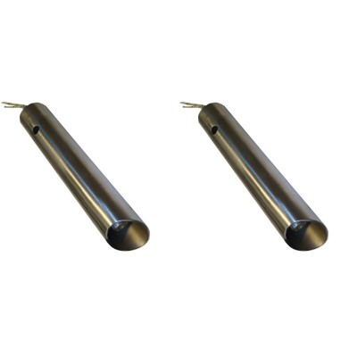 Resistência com tubo de canalização de ar para queimador de pellets Ferroli, Anselmo Cola e outros, comprimento total 130mm, 350W - x2 - 