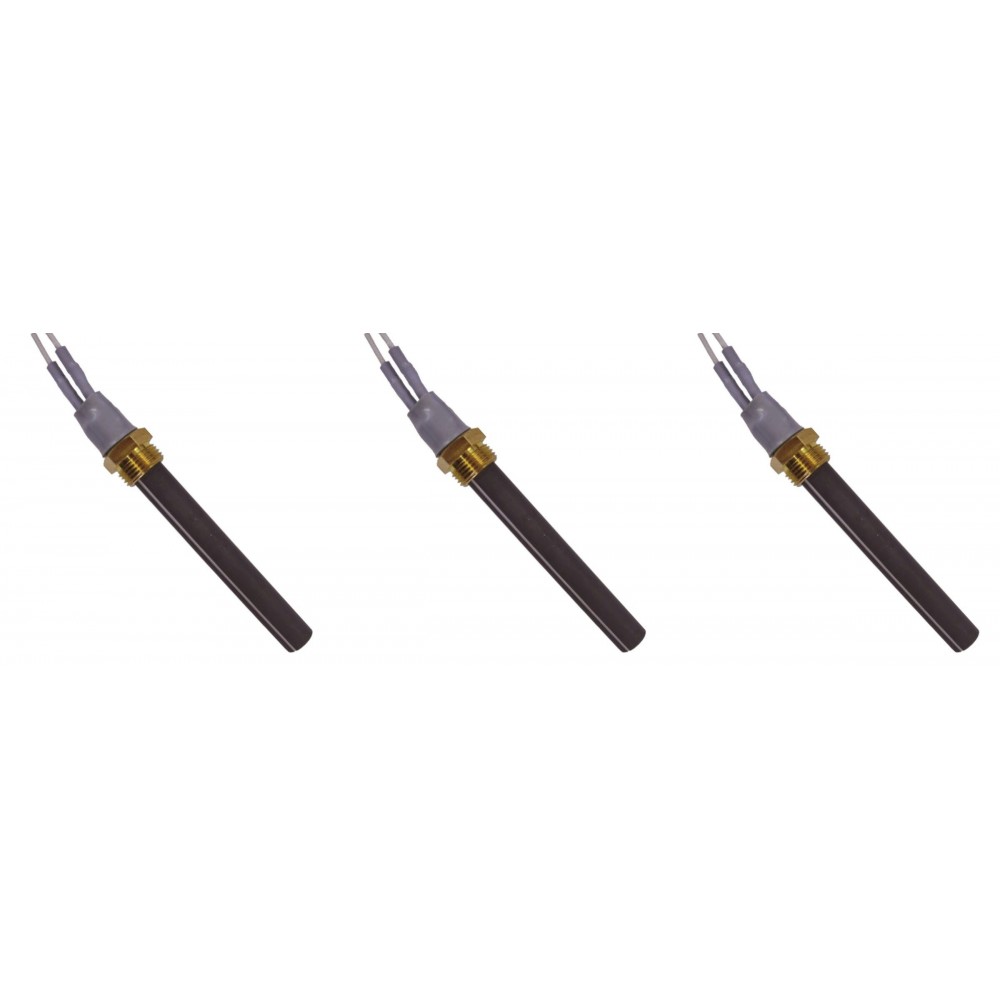 Resistência cerâmica para salamandras a pellets La Nordica, Ecoteck, Karmek One, Ravelli e outras, comprimento total 94mm, 300W - x3 | Resistências para salamandrs a pellets | Peças de salamandra a pellets |