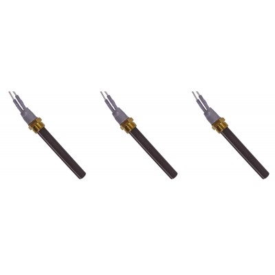 Resistência cerâmica para salamandras a pellets La Nordica, Ecoteck, Karmek One, Ravelli e outras, comprimento total 94mm, 300W - x3 - 