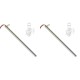 Resistência para salamandra a pellets Edilkamin e outros, comprimento total 280mm, 470W - x2 | Resistências para salamandrs a pellets | Peças de salamandra a pellets |