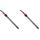 Resistência para salamandra a pellets Palladio e outros, comprimento total 145mm, 250W - x2 | Resistências para salamandrs a pellets | Peças de salamandra a pellets |