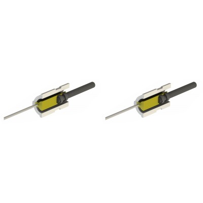Resistência para salamandra a pellets Eco Spar, BURNiT e outros, comprimento total 65mm, 95W a 24V - x2 - Peças de salamandra a pellets
