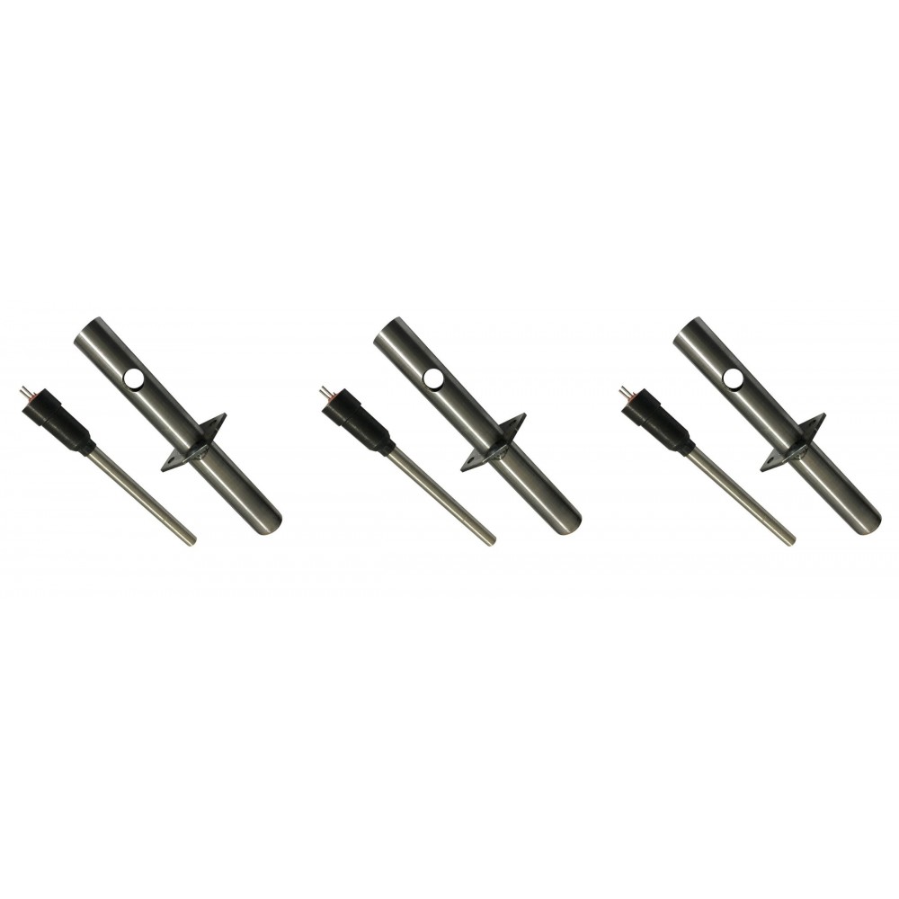 Resistência para salamandras a pellets Enviro com tubo de canalização do ar, comprimento total 153mm, 230W - x3 | Resistências para salamandrs a pellets | Peças de salamandra a pellets |