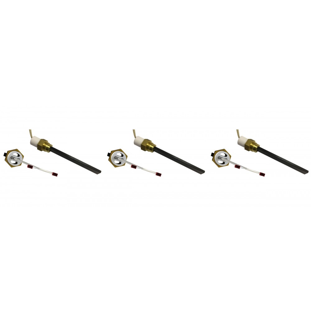 Resistência para salamandra a pellets Eco Spar, BURNiT, ComfortBilt e outros, comprimento total 123mm, 120W a 24V - x3 | Resistências para salamandrs a pellets | Peças de salamandra a pellets |
