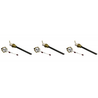Resistência para salamandra a pellets Eco Spar, BURNiT, ComfortBilt e outros, comprimento total 123mm, 120W a 24V - x3 - Resistências para salamandrs a pellets