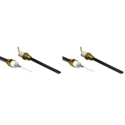 Resistência para salamandra a pellets Eco Spar, BURNiT, Adler, AMG, Ecoteck e outros, comprimento total 126mm, 120W a 24V - x2 - Peças de salamandra a pellets