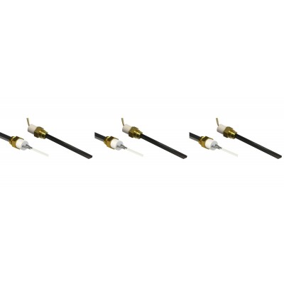 Resistência para salamandra a pellets Eco Spar, BURNiT, Adler, AMG, Ecoteck e outros, comprimento total 126mm, 120W a 24V - x3 - Peças de salamandra a pellets