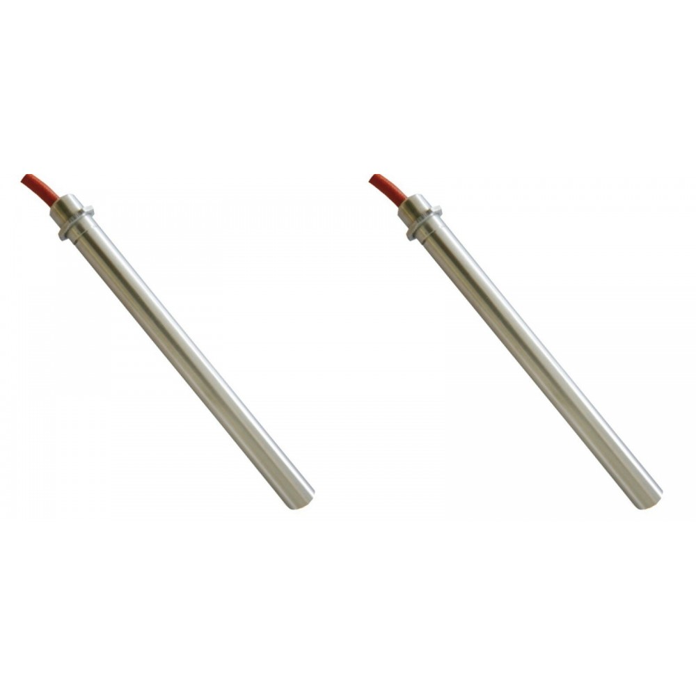 Resistência para salamandras a pellets Ecoforest e outras, comprimento total 155mm, 250W - x2 | Resistências para salamandrs a pellets | Peças de salamandra a pellets |