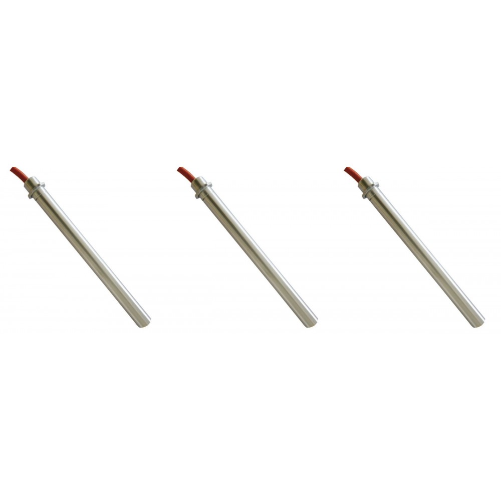 Resistência para salamandras a pellets Ecoforest e outras, comprimento total 155mm, 250W - x3 | Resistências para salamandrs a pellets | Peças de salamandra a pellets |