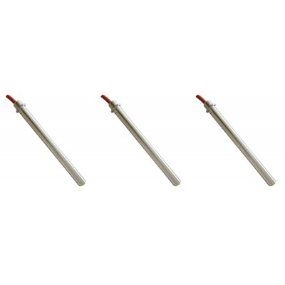 Resistência para salamandras a pellets Ecoforest e outras, comprimento total 155mm, 250W - x3 - Peças de salamandra a pellets