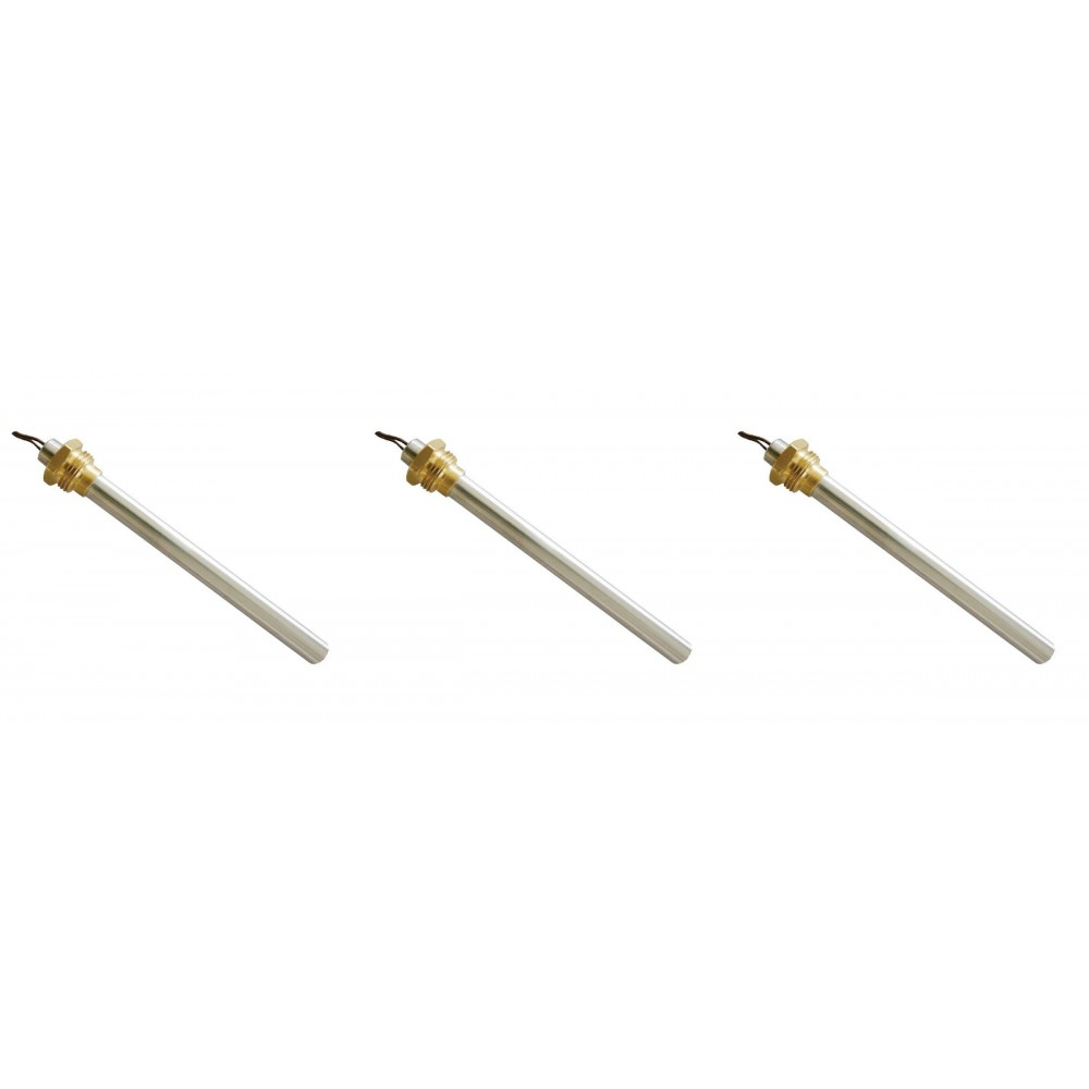 Resistência para salamandra a pellets Pasqualicchio, Clam e outros, comprimento total 204mm, 420W - x3 | Resistências para salamandrs a pellets | Peças de salamandra a pellets |