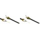 Resistência para salamandra a pellets com cristal de quartzo preto Eco Spar, BURNiT, Whitfield, Lennox e outros, comprimento total 126mm, 400W - x2 | Resistências para salamandrs a pellets | Peças de salamandra a pellets |