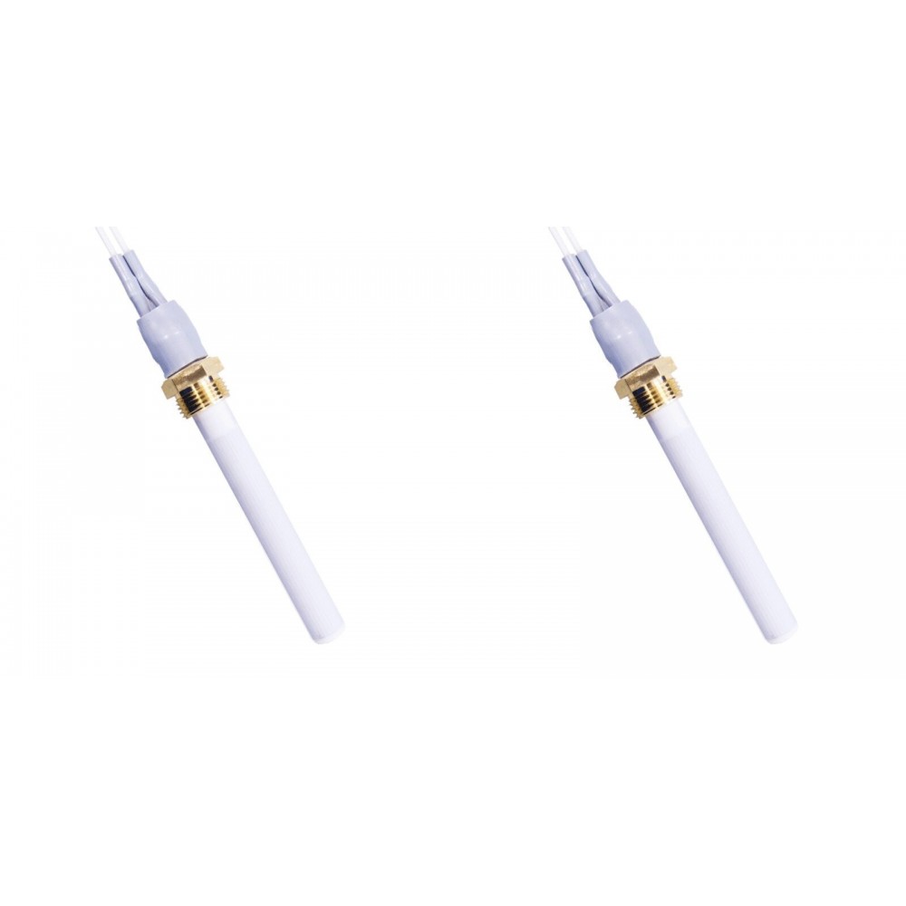 Resistência de cerâmica para salamandras a pellets Eco Spar, BURNiT, Warmflow, Adler, AMG, Ecoteck e outros, comprimento total 88mm, 250W - x2