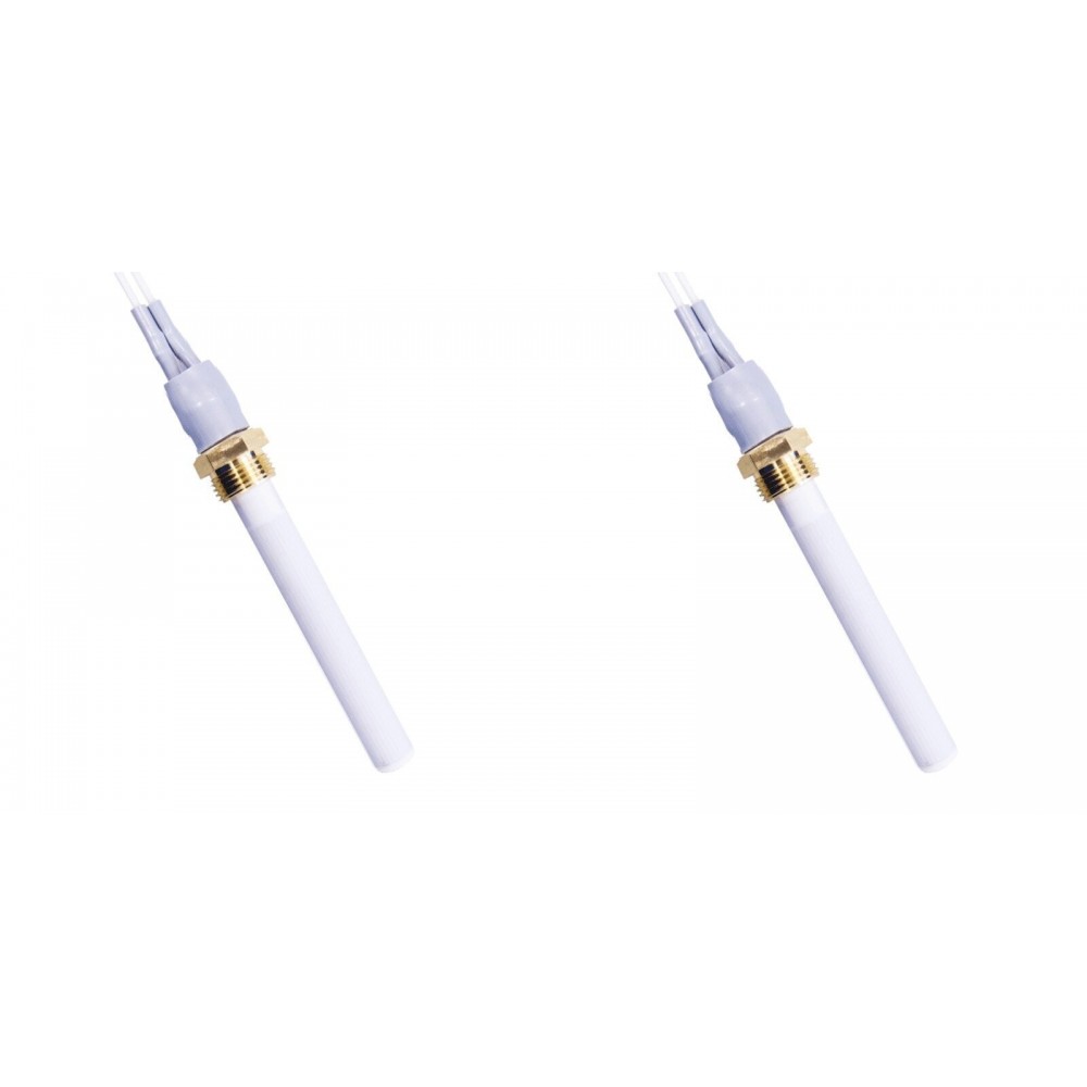 Resistência de cerâmica para salamandras a pellets Eco Spar, BURNiT, Warmflow, Adler, AMG, Ecoteck e outros, comprimento total 88mm, 250W - x2