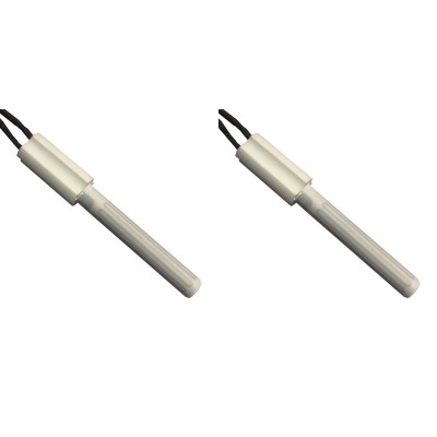 Resistência cerâmica para salamandras a pellets Eco Spar, BURNiT, Ashley, Adler, AMG, Piazzetta e outros, comprimento total 102mm, 250W - x2 - 