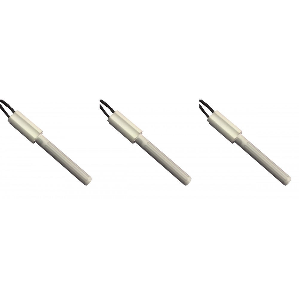 Resistência cerâmica para salamandras a pellets Eco Spar, BURNiT, Ashley, Adler, AMG, Piazzetta e outros, comprimento total 102mm, 250W - x3