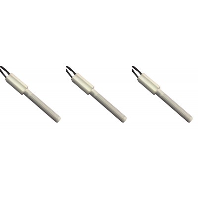 Resistência cerâmica para salamandras a pellets Eco Spar, BURNiT, Ashley, Adler, AMG, Piazzetta e outros, comprimento total 102mm, 250W - x3 - 