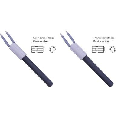 Resistência cerâmica para salamandras a pellets BURNiT, Palazzetti e outros, comprimento total 113mm, 260W - x2 - 