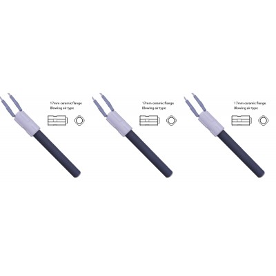 Resistência cerâmica para salamandras a pellets BURNiT, Palazzetti e outros, comprimento total 113mm, 260W - x3 - 