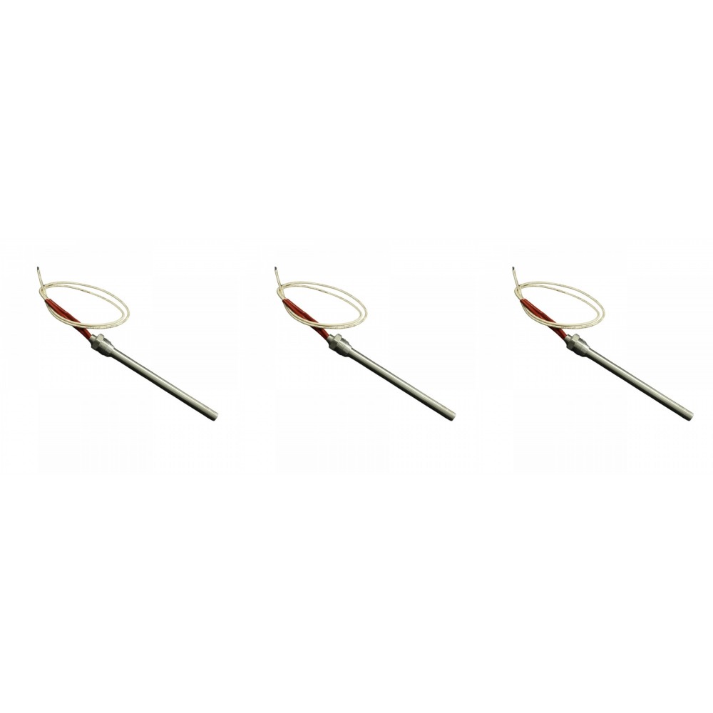 Resistência para salamandras a pellets Klover, Avalon, Lopi, Vogelzang e outras, com comprimento total de 163 mm e potência de 250W - x3 | Resistências para salamandrs a pellets | Peças de salamandra a pellets |