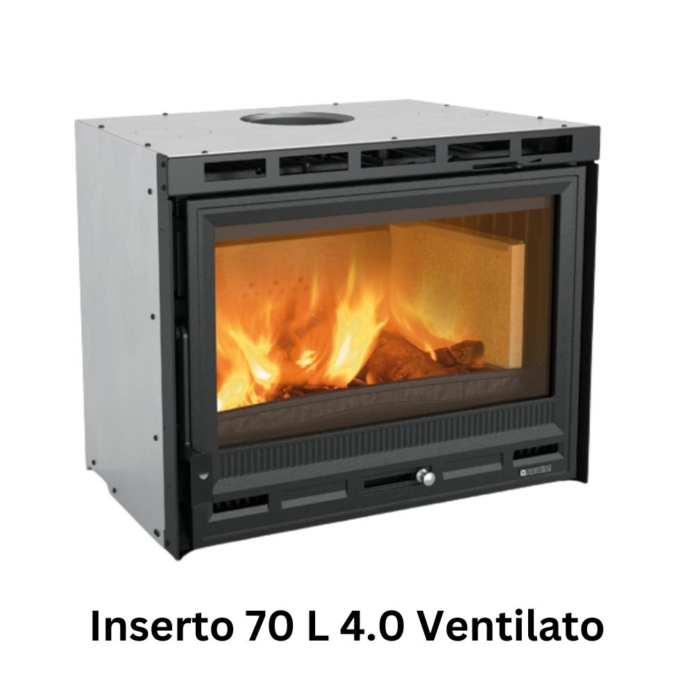 Lareira italiana embutida a lenha