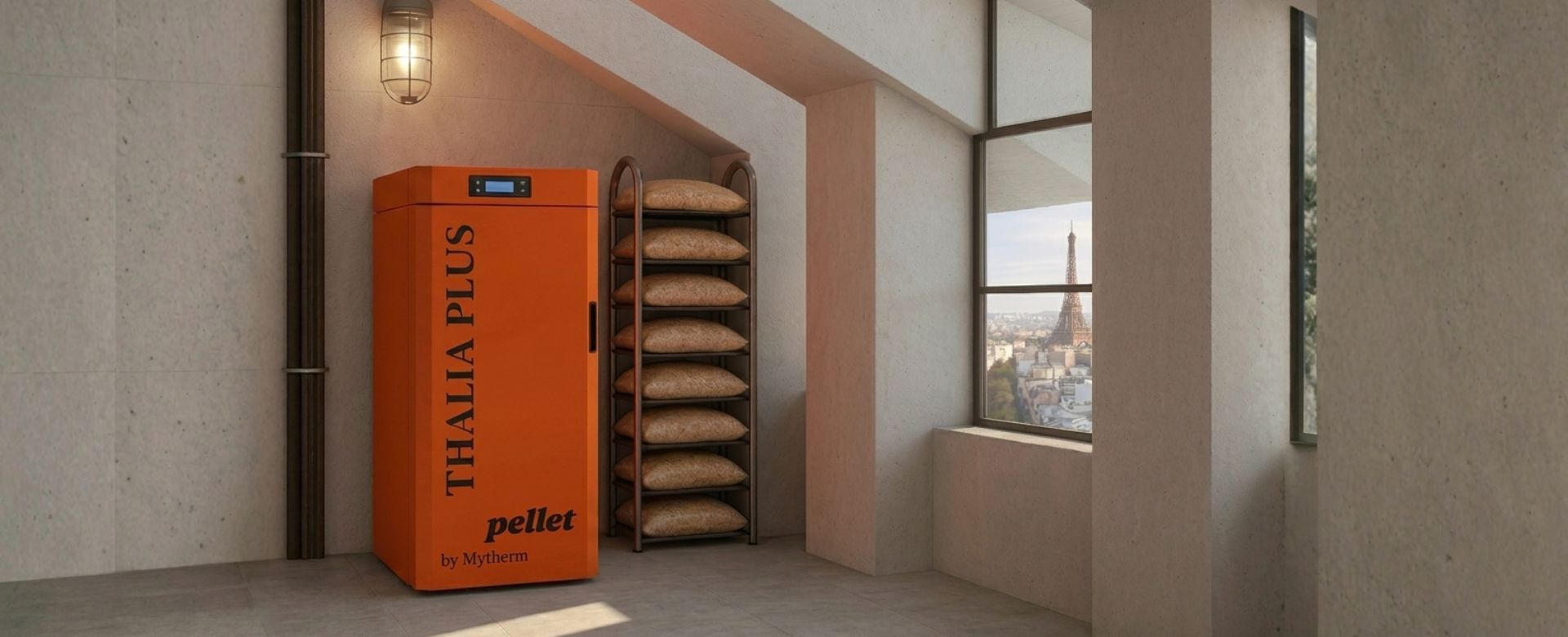 Caldeira de pellets com camisa de água